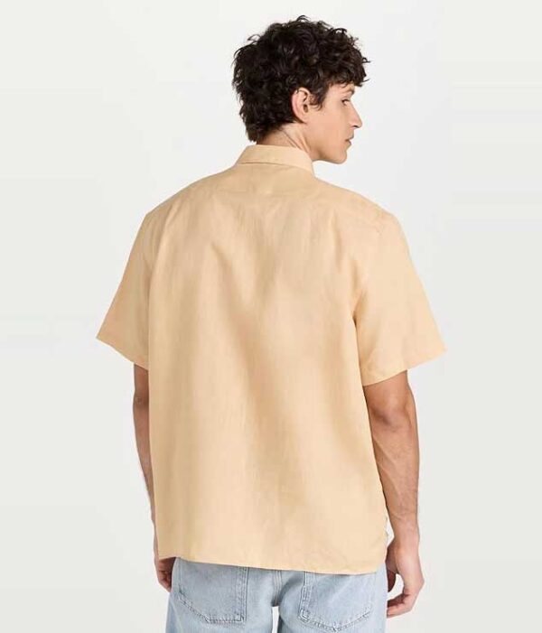 Lacoste Men's Regular Fit Linen Casual Button Down Shirt